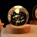 گوی شب خواب کریستالی گل لاو سایز6