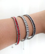 دستبند تنیسی استیل زنجیر کارتیه فول نگین