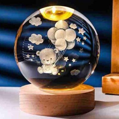 گوی شب خواب گوی کریستالی خرس بادکنک سایز6