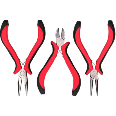 پک ابزار3عددی دم باریک سیم چین دم گرد