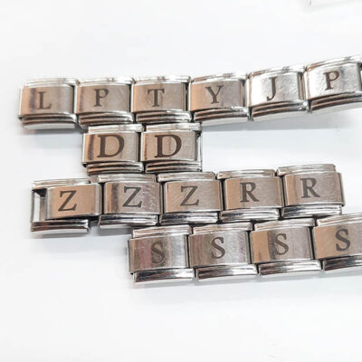 دستبند چارم ایتالیایی استیل انواع حروف