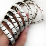 دستبند چارم ایتالیایی استیل انواع حروف