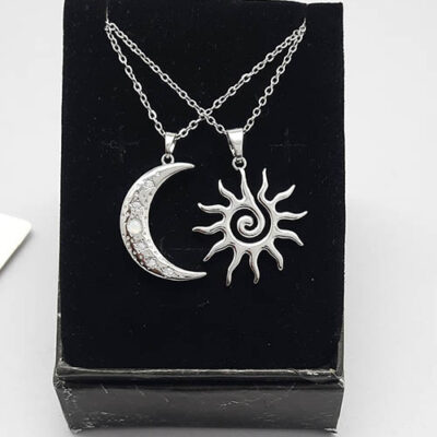گردنبند ماه و خورشید سوارسکی کد163