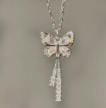 گردنبند پروانه سوارسکی کد245