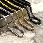 گردنبند دستبند مردانه چهار وجهی کارتیر استیل فرانکو