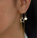 گوشواره بخیه ای استیل ستاره