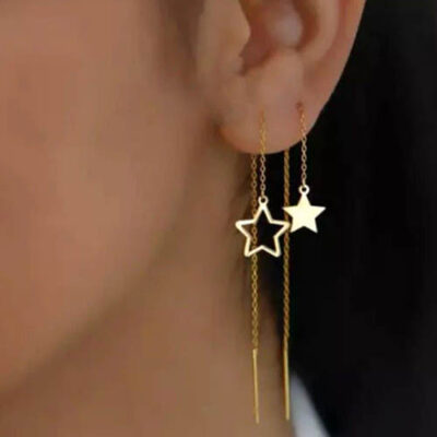 گوشواره بخیه ای استیل ستاره