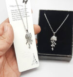 گردنبند عروس دریایی استیل گردنبند نقره ای عروس دریایی گردنبند استیل دخترانه عروس دریایی خرازی آرامیس (2)