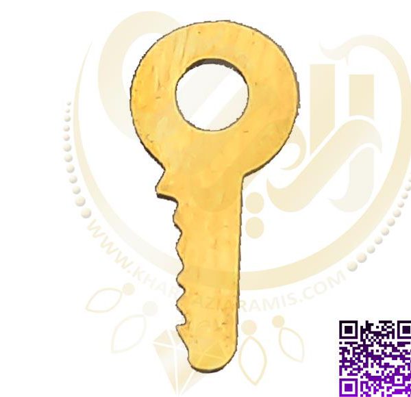 آویز استیل طلایی کلید کد93