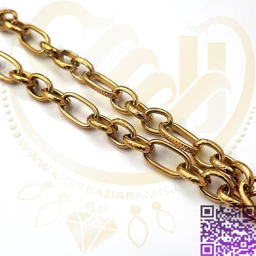 زنجیر استیل 1*3 طلایی عرض6میل کد130 فروش نیم متری