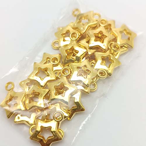 مهره پلاستیکی ستاره طلایی بسته10گرمی کد22