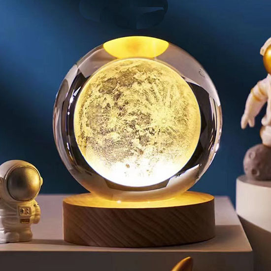 گوی شبخواب گوی کریستالی ماه کامل سایز6