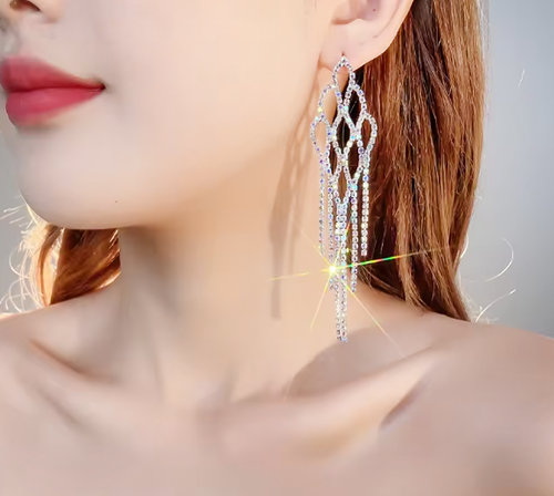 گوشواره دخترانه تنیسی گوشواره نگیندار کد11