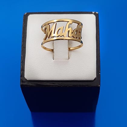 انگشتر اسم مهدی استیل-لاتین-کد127