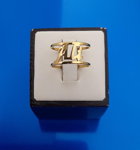 انگشتر اسم علی استیل لاتین کد133