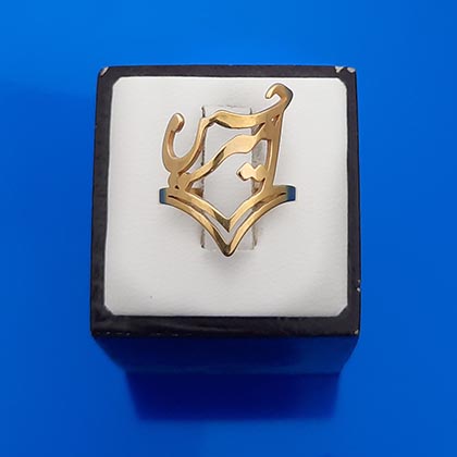 انگشتر اسم امیرحسین استیل-فارسی-کد154