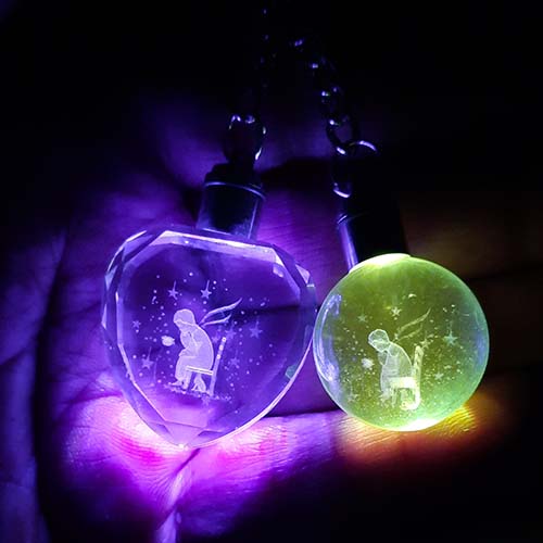 جاکلیدی کریستالی چراغدار شازده کوچولو صندلی