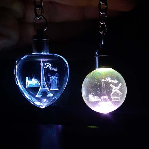 جاکلیدی کریستالی چراغدار ایفل