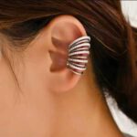 گوشواره استیل ایرکاف نگیندار کد17