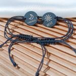 دستبند مشکی ست بست فرند کد12