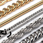 زنجیر طلایی استیل زنجیر نقره ای استیل زنجیر نقره ای زنجیر رنگ ثابت Gold chain, steel silver chain, silver chain, fixed color chain