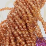 مروارید گلس قهوه ای 100مهره گلس کد14