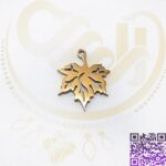 آویز استیل طلایی برگ کد113