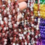 مروارید گلس یاقوتی100مهره کد25