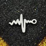 اویز استیل نقره ای ضربان کد157