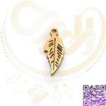 آویز استیل طلایی برگ کد55
