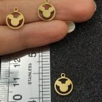آویز استیل طلایی میکی موس کد36