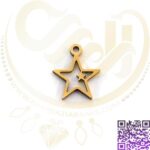 آویز استیل طلایی ستاره کد128