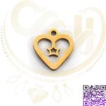 آویز استیل طلایی قلب کد281