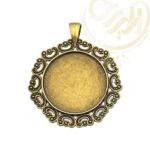 قاب برنزی گرد گردنبندی کد556