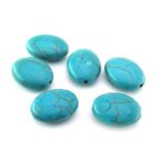 مهره فیروزه طرح دار بیضی کد68