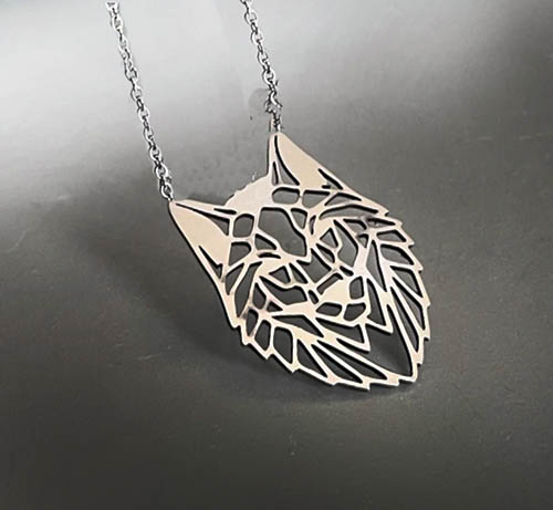 گردنبند استیل گرگ کد135