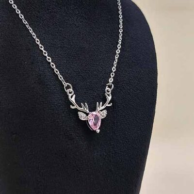 گردنبند شاخ گوزنی گردنبند دخترانه شاخ گوزنی گردنبند نگیندار گردنبند دخترانه نگیندار گردنبند زنانه خرازی آرامیس (3)