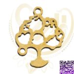 آویز استیل طلایی درخت کد73