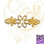 آویز استیل طلایی گل کد68