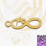 آویز استیل طلایی بی نهایت کد87