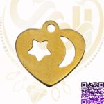 آویز استیل قلب طلایی کد98