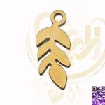 آویز استیل طلایی برگ زیتون کد30