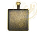 قاب برنزی مربعی متوسط آویز کد530