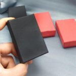 جعبه جواهرات گوشواره مشکی و قرمز