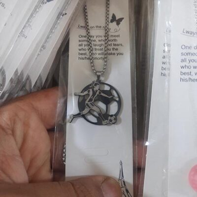 گردنبند فوتبالیست استیل رنگ ثابت کد64