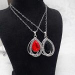گردنبند نگیندار اشکی زنجیر استیل کد212