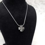 گردنبند شبدر برجسته مینیمال کد114