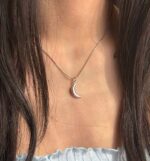 گردنبند ماه زنجیر استیل کد186