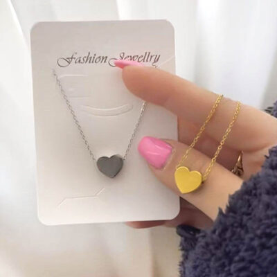 گردنبند قلب برجسته گردنبند قلب سه بعدی کد117