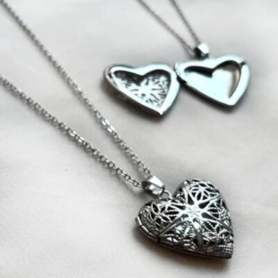 لاکت استیل نقره ای رنگ ثابت